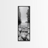 Crystal Cove, Reflections Water, Seaside Stones, Canvas Print, Tranquil Coastal Wall Art, Beach Bathroom Decor, Minimalist Style