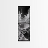 Sea Sponge, Coastal Rock, Ocean View, Canvas Print, Minimalist Nature Photography, Bathroom Wall Art, Black and White Ocean Decor
