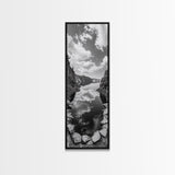 Lake Reflection, Mountain View, Cloud Mirror, Canvas Print, Peaceful Nature Scene, Bedroom Wall Art, Modern Rustic Landscape Decor
