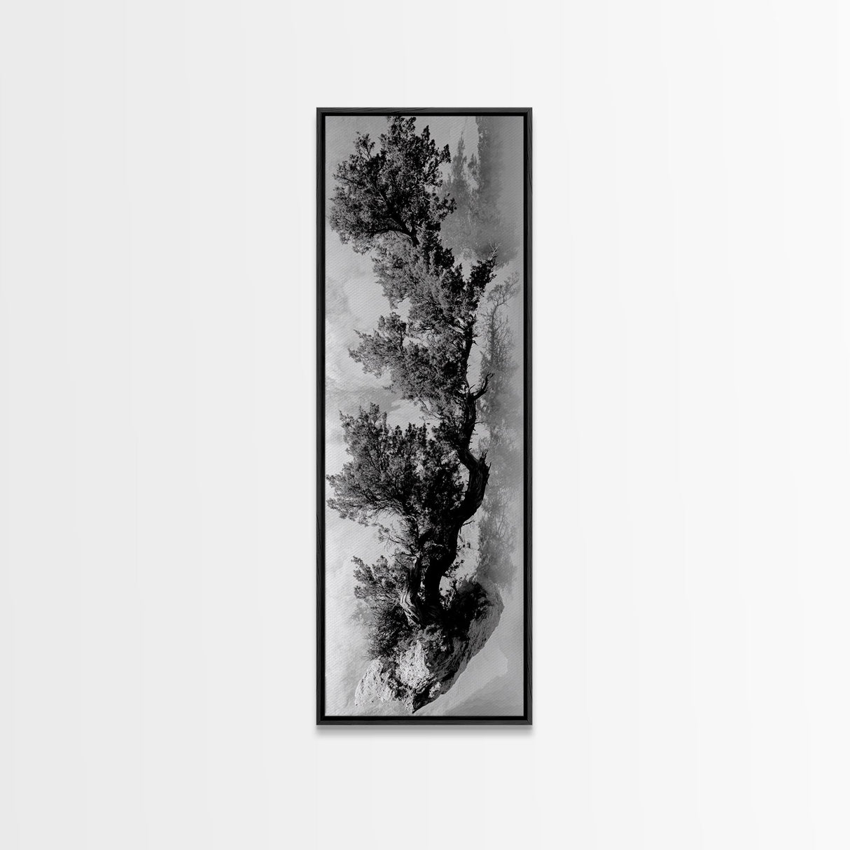 Lone Tree, Desert Strength, Abstract Nature, Surreal Landscape, Moody Tones, Canvas Print, Meditation Space Wall Art, Zen Vibe