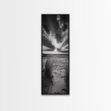 Desert Light Rays, Nature Sunset Art, Dramatic Sky Wall Decor, Canvas Print, Minimalist Desert Landscape, Living Room Wall Art