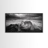 Ocean Rope Coil, Stormy Sea Art, Nautical Wall Decor, Coastal Photography, Canvas Print, Moody Ocean Art, Bathroom Wall Art, Nautical Home Decor