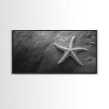 Ocean Starfish, Seashore Calm, Coastal Nature Print, Beach Zen Decor, Framed Canvas Print, Minimalist Bathroom Art, Ocean Wall Piece