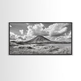 Volcano Peak, Dramatic Clouds, Nature Power, Canvas Print, Mountain Wall Art, Office Nature Photography, Landscape Fine Art Print