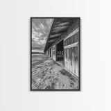 Rustic Barn, Weathered Wood, Country Charm, Canvas Print, Farmhouse Wall Art, Autumn Decor, Entryway Rustic Home Accent, Living Room Art