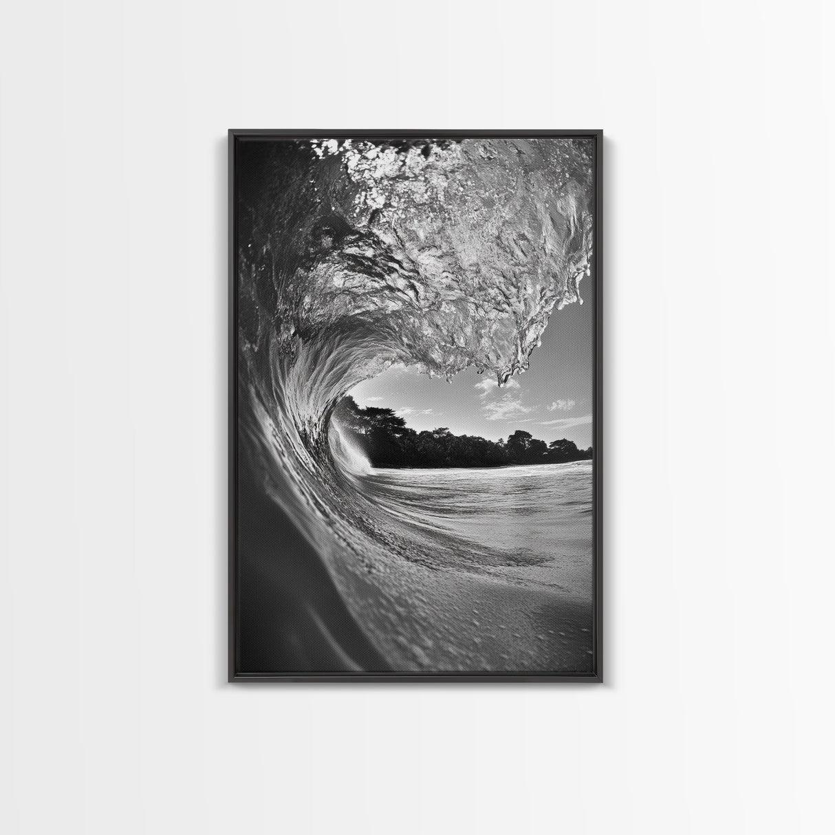 Ocean Wave, Surf Wall Art, Seascape Photography, Framed Canvas Print, Coastal Decor, Beach House Art, Bathroom Wall Art, Minimalist Art