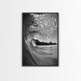 Ocean Wave, Surf Wall Art, Seascape Photography, Framed Canvas Print, Coastal Decor, Beach House Art, Bathroom Wall Art, Minimalist Art