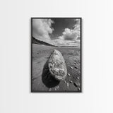 Whale Bone, Coastal Find, Ocean Relic, Framed Canvas Print, Seaside Wall Art, Beach House Decor, Nautical Minimalist Photography