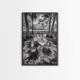 Swamp Scene, Cypress Trees, Reflection Water, Southern Nature, Canvas Print, Cabin Wall Art, Moody Landscape, Autumn Rustic Decor