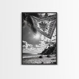 Sunlit Beach, Boho Tapestry, Relaxed Seaside, Canvas Print, Tropical Wall Art, Vacation Home Decor, Modern Boho Vibes, Beach House Wall Decor