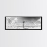 Dragonfly Beach Art, Detailed Insect Wings, Nature Wall Decor, Framed Canvas Print, Boho Bedroom Art, Minimal Wildlife Photography