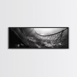 Deep Sea Net, Ocean Mood, Fisherman Style, Framed Canvas Print, Nautical Wall Art, Maritime Decor, Coastal Office Wall Art, Dark Ocean Print