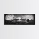 World Map, Globe Horizon, Explorer’s Dream, Canvas Print, Travel Wall Art, Surreal Photography, Study Room Adventure Decor