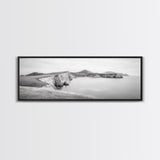 Cliff Coast, Rolling Hills, Seaside Bluffs, Canvas Print, dreamy landscape photography, light neutral living room art, tranquil office decor