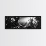 Kelp Forest, Underwater Magic, Ocean Depths, Framed Canvas Print, Marine nature photography, Bathroom wall decor, Moody coastal aesthetic