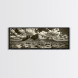 Desert Plateau, Cloudscape Drama, Western Landscape, Large Wall Art, Canvas Print, Rustic Home Decor, Minimalist Nature Art, Office Wall Decor