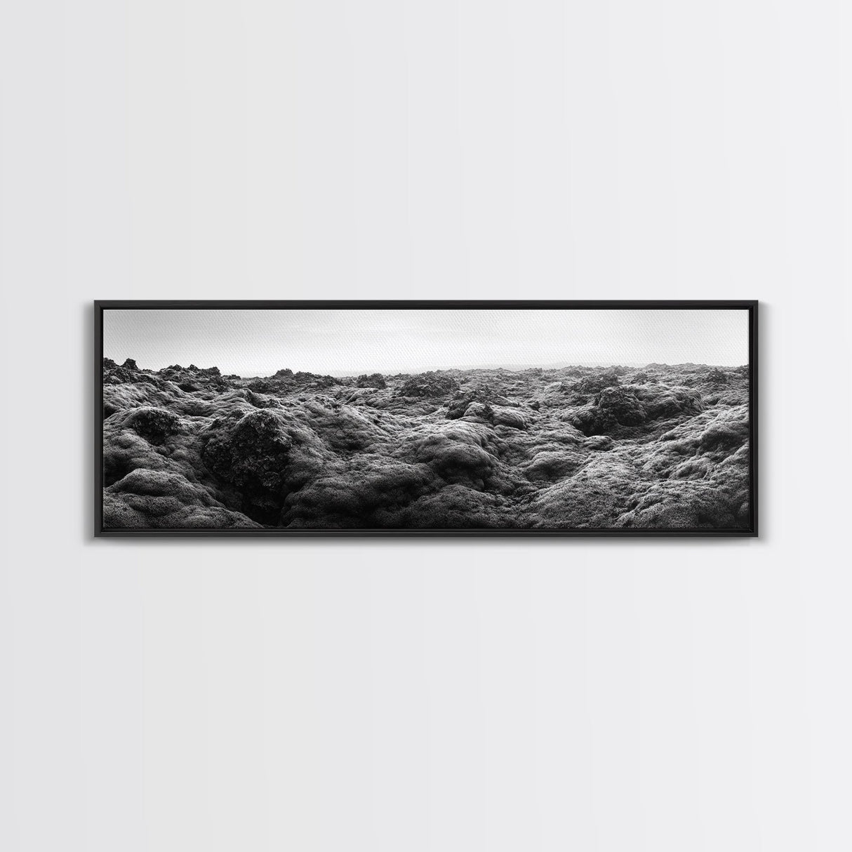 Volcanic Moss, Rugged Terrain, Icelandic Landscape, Wild Nature Scene, Canvas Print, Earthy Tones, Entryway Wall Art, Minimalist Adventure Art
