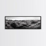 Volcanic Moss, Rugged Terrain, Icelandic Landscape, Wild Nature Scene, Canvas Print, Earthy Tones, Entryway Wall Art, Minimalist Adventure Art