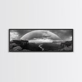 Rainbow Desert Storm, Moody Landscape Photography, Canyon Wall Art, Canvas Print, Living Room Statement Piece, Western Style Decor