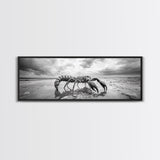 Giant Scorpion Beach, Surreal Creature, Dark Fantasy, Ocean Monster, Framed Canvas Print, Halloween Wall Art, Teen Room Decor, Bedroom Art