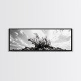 Windswept Kelp Rock, Ocean Botanical, Nature Inspired Canvas Print, Boho Style Art, Bathroom Wall Art, Sea Life Photography