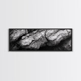Textured Rock, Earth Tones, Natural Abstract, Framed Canvas Print, modern rustic decor, living room wall art, organic texture, neutral tones