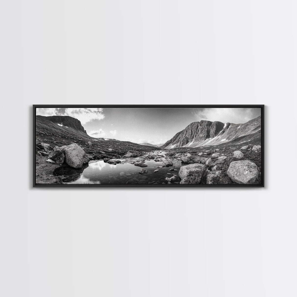 Mountain Stream, Rocky Path, Alpine Beauty, Wilderness Escape, Canvas Print, Cabin Wall Art, Nature Photography, Adventure Home Vibe