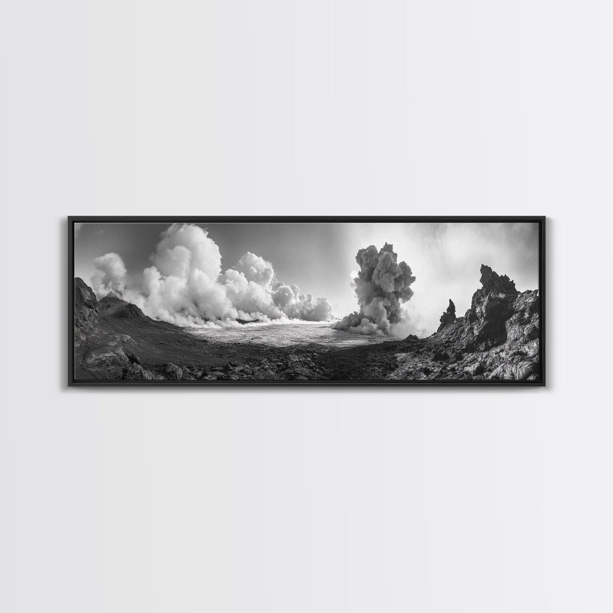 Volcanic Cloudscape, Earth Power, Natural Explosion, Dramatic Wall Decor, Framed Canvas Print, Adventure Art, Rustic Living Room Wall Art