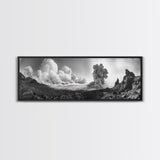 Volcanic Cloudscape, Earth Power, Natural Explosion, Dramatic Wall Decor, Framed Canvas Print, Adventure Art, Rustic Living Room Wall Art