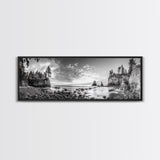 Rocky Coastal Trees, Forest Meets Ocean, Seaside Cliff View, Canvas Print, Nature Inspired Wall Art, Rustic Cabin or Beach House Decor