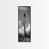 Lone Eagle, Tree Perch, Wild Raptor, Fierce Freedom, Canvas Print, Rustic Wildlife Wall Art, Cabin Lodge Decor, Dramatic Nature Scene