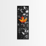 Maple Leaf Focus, Autumn Ground, Fall Vibes, Canvas Print, Nature Photography, Minimalist Art, Entryway Wall Decor, Earth Tone Aesthetic