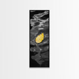 Yellow Leaf, Floating Leaf, Autumn Water Art, Nature Minimalism, Canvas Print, Zen Decor, Bathroom Wall Art, Fall Inspired Artwork