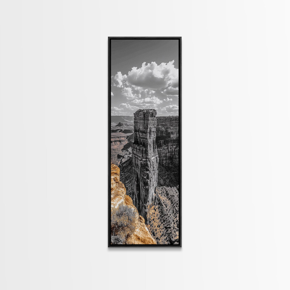 Grand Canyon View, Desert Tower, Southwest Scene, Framed Canvas Print, nature photography, office wall art, Arizona minimalist art
