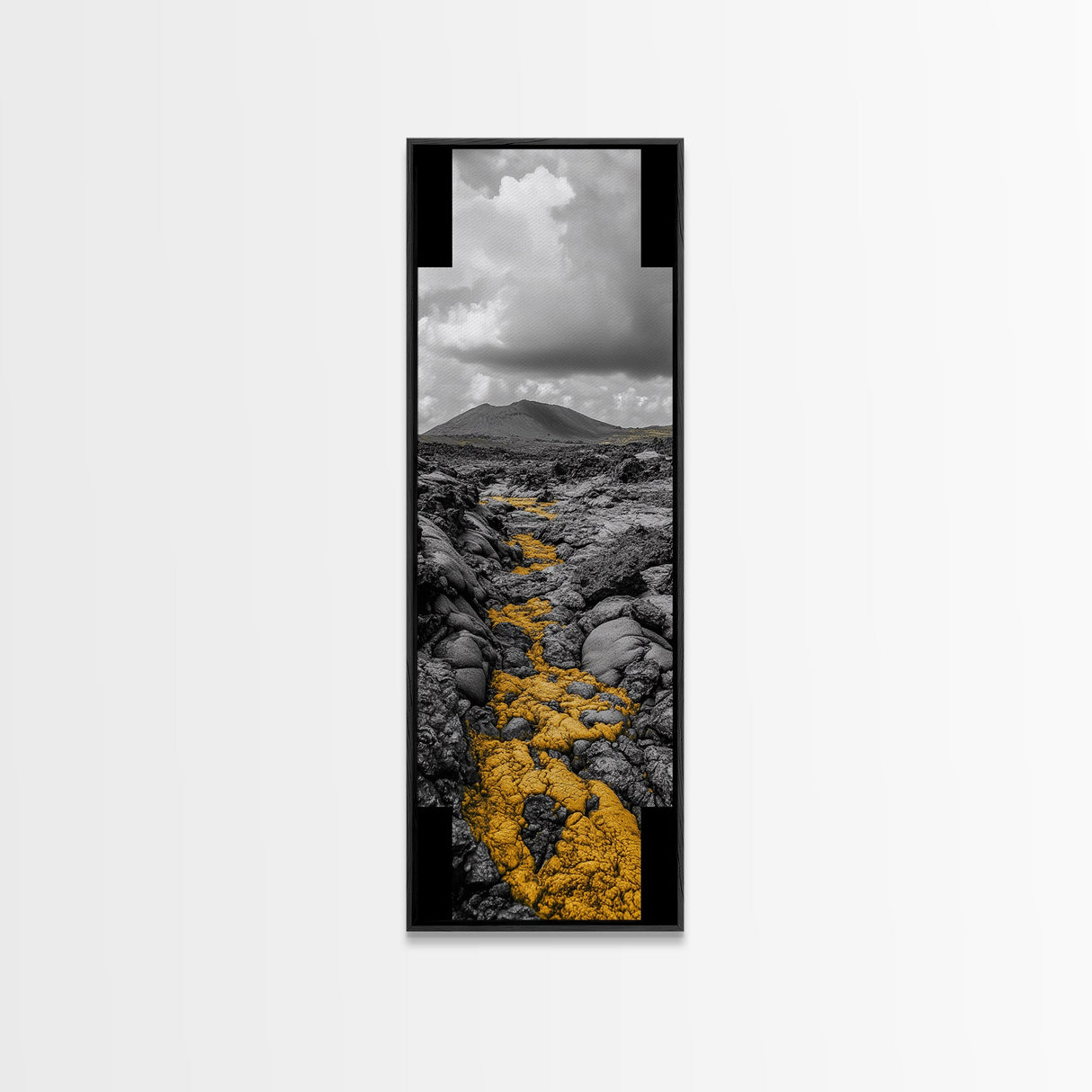 Lava Flow, Volcanic Path, Earth Texture, Yellow Stone, Canvas Print, geology wall art, bold nature photography, modern natural decor