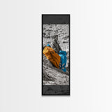 Nomadic Man, Desert Life, Color Blankets, Tribal Spirit, Framed Canvas Print, Ethnic Art, Boho Decor, Bedroom Wall Art, Cultural Piece