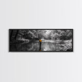 Autumn Fly Fishing, Yellow Jacket River Scene, Framed Canvas Print, Rustic Home Decor, Fisherman Gift, Nature Photography, Cabin Wall Art
