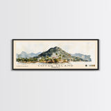 Cockburn Town Beach, Turks and Caicos Watercolor Beach Print, Vacation Gift, Turks and Caicos Wall Art, Framed Canvas Print, Framed Beach Painting