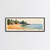 Cornwall Beach, Jamaica Watercolor Beach Print, Vacation Gift, Jamaica Wall Art, Framed Canvas Print, Framed Beach Painting