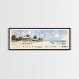 Eleuthera Island, Bahamas Watercolor Print, Vacation Gift, Bahamas Wall Art, Beach Painting, Beach Decor, Large Wall Art, Wood Frame Art