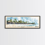 Flic en Flac Beach, Mauritius Watercolor Beach Print, Vacation Gift, Mauritius Wall Art, Beach Painting, Beach Decor, Beach Painting