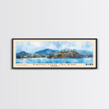Hamilton Island, Australia Watercolor Print, Vacation Gift, Australia Wall Art, Beach Painting, Beach Decor, Large Wall Art, Wood Frame Art