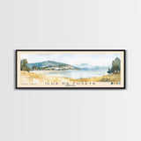 Ilha da Fuseta, Portugal Watercolor Beach Print, Vacation Gift, Portugal Wall Art, Framed Canvas Print, Framed Beach Painting