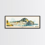 Ischia, Italy Watercolor Beach Print, Vacation Gift, Italy Wall Art, Beach Painting, Beach Decor, Beach Painting