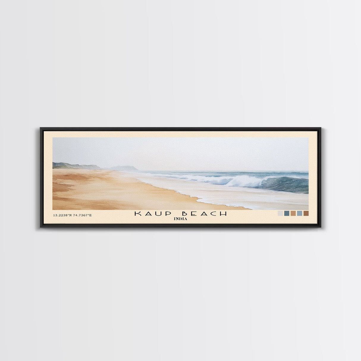 Kaup Beach, India Watercolor Print, Vacation Gift, India Wall Art, Beach Painting, Beach Decor, Beach Or Lakehouse Art