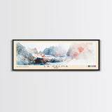La Palma, Spain Watercolor Print, Vacation Gift, Spain Wall Art, Beach Painting, Beach Decor, Large Wall Art, Wood Frame Art