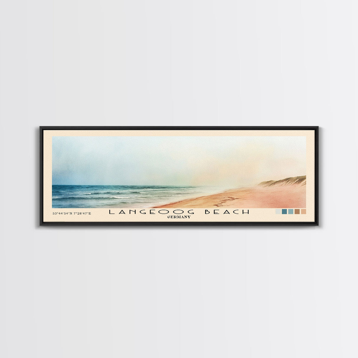 Langeoog Beach, Germany Watercolor Beach Print, Vacation Gift, Germany Wall Art, Beach Painting, Beach Decor, Beach Painting