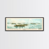 Marajó Archipelago, Brazil Watercolor Print, Vacation Gift, Brazil Wall Art, Beach Painting, Beach Decor, Large Wall Art, Wood Frame Art