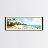 Playa Fronton, Dominican Republic Watercolor Print, Vacation Gift, Dominican Republic Wall Art, Beach Painting, Beach Decor, Large Wall Art, Wood Frame Art