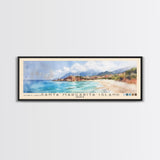 Santa Margarita Island, France Watercolor Print, Vacation Gift, France Wall Art, Beach Painting, Beach Decor, Large Wall Art, Wood Frame Art